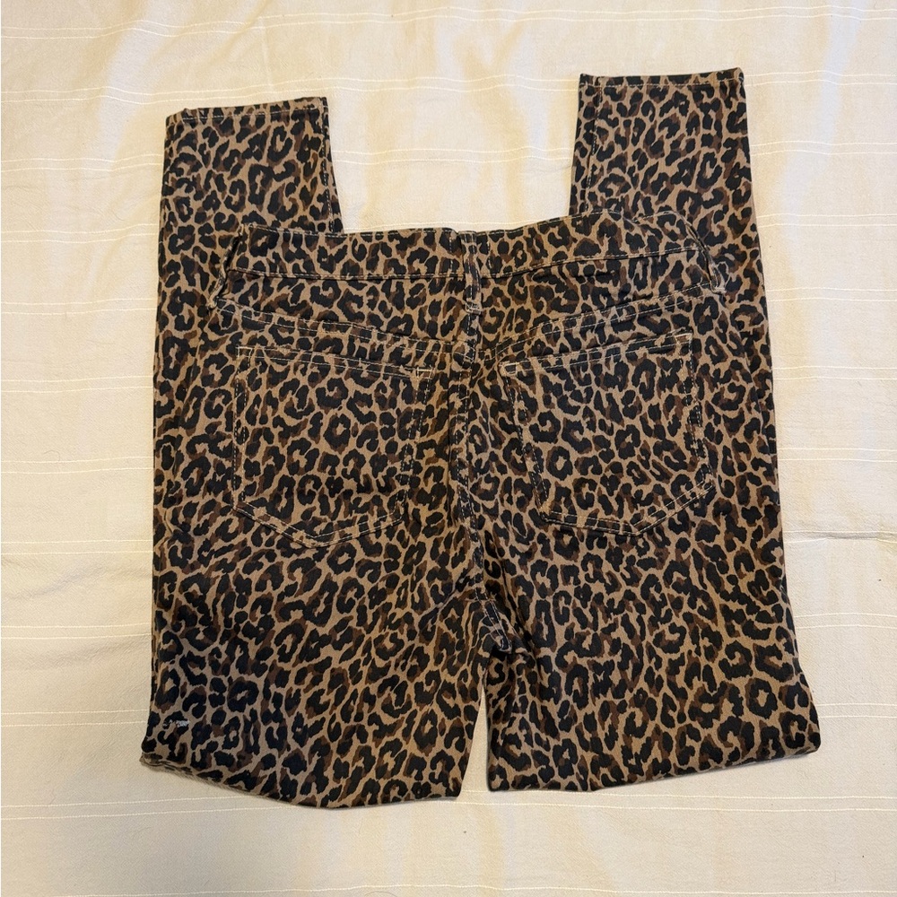J. Crew 10” High-Rise Brown Leopard Print Denim Size 29 - Picture 5 of 5